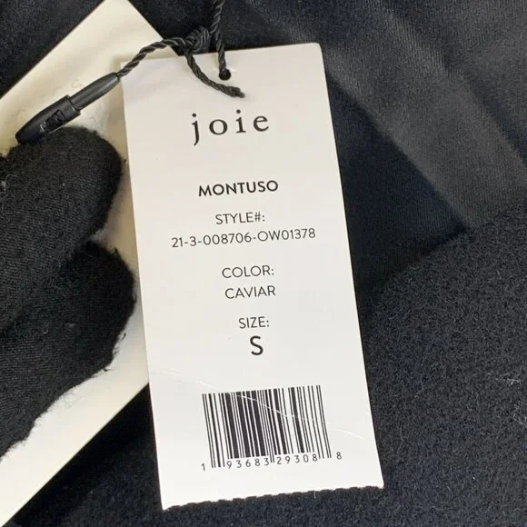 NWT Joie Hesperina Faux Fur Cuff Wool Blend Coat Size S